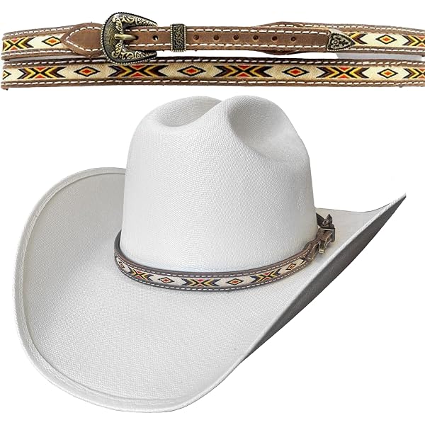 Western Hatband B & W Python Snake Skin W Ties New at Amazon  display picture 1