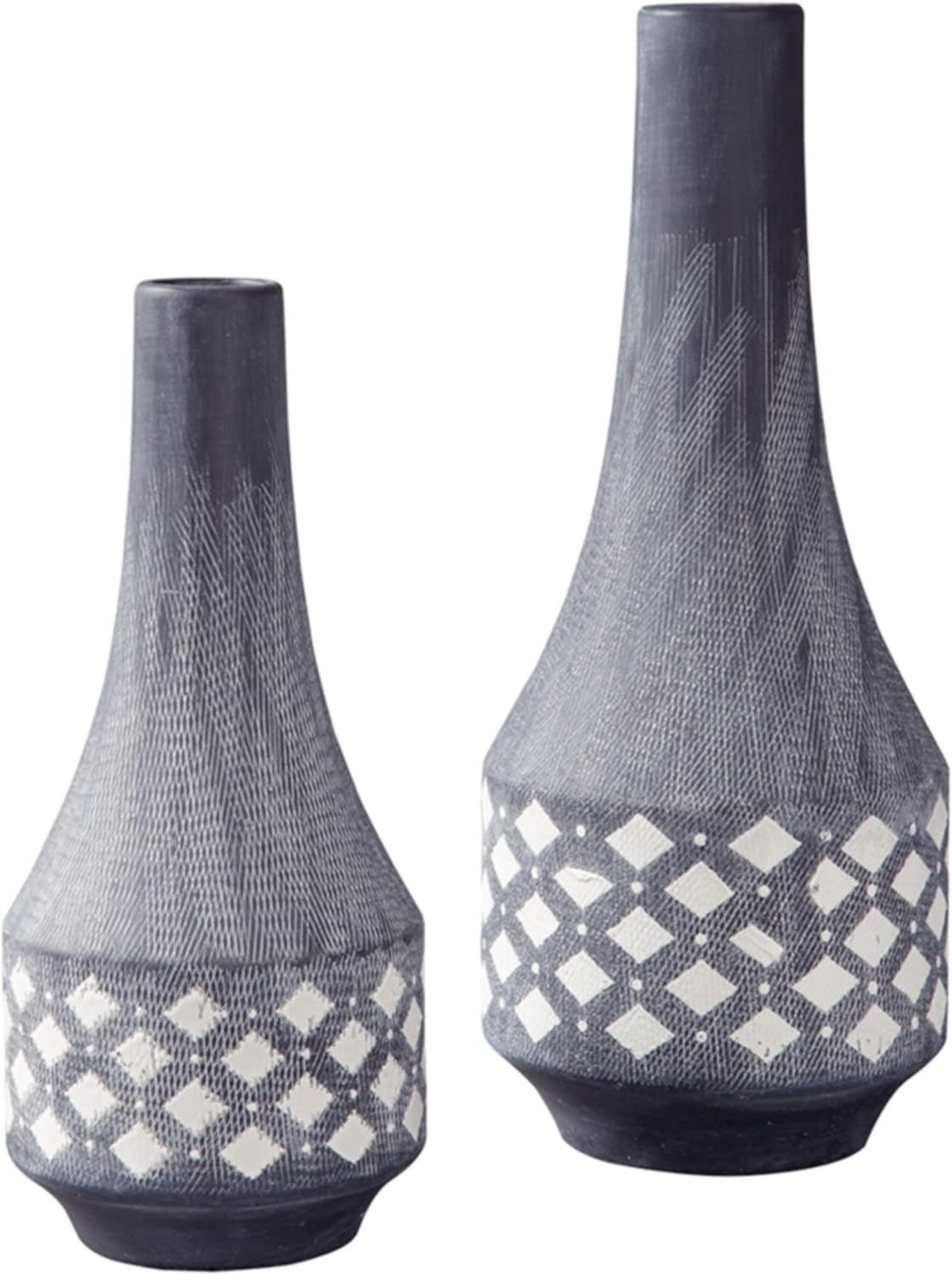 ashley design furniture on Amazon Com Ashley Furniture Signature Design Dornitilla Vases Set Of 2 Contemporary Black White Home Kitchen