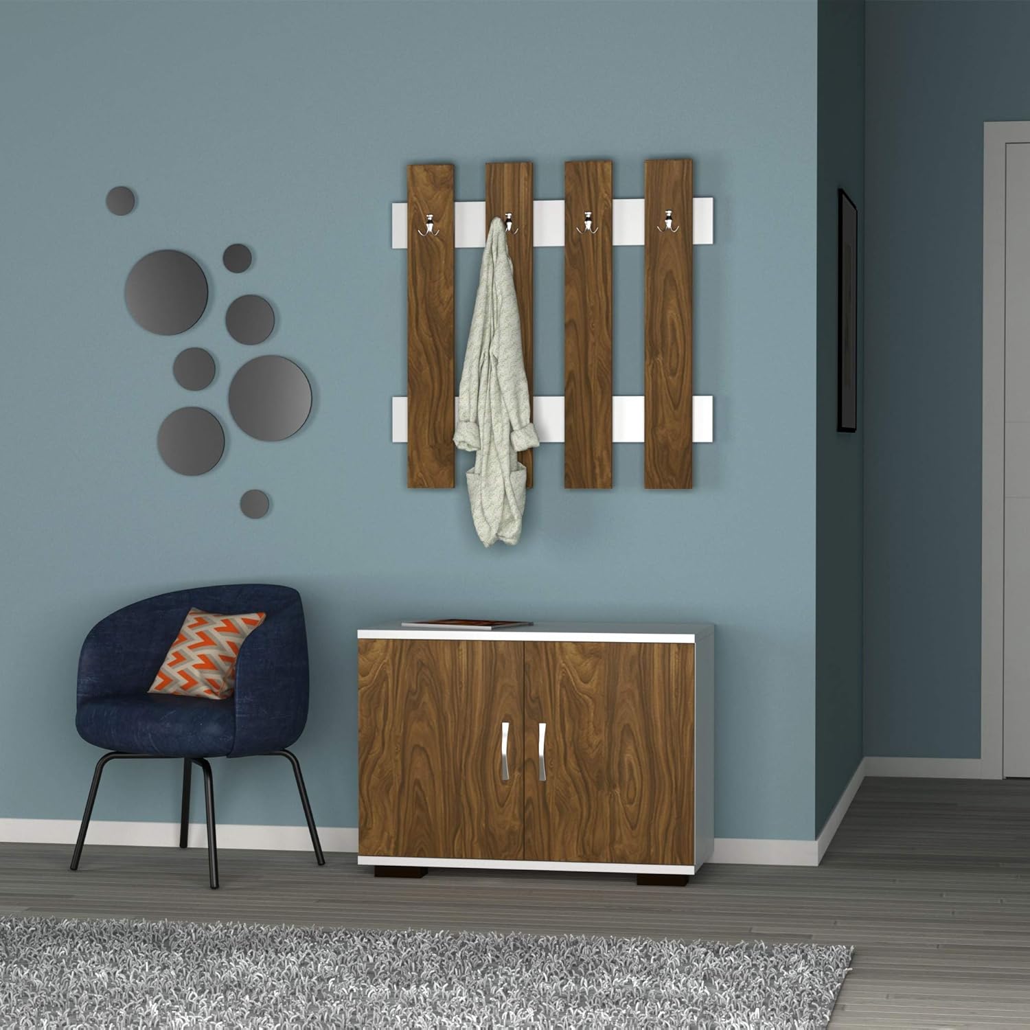 Mueble de entrada perchero | Percheros de pared, percheros de pie...