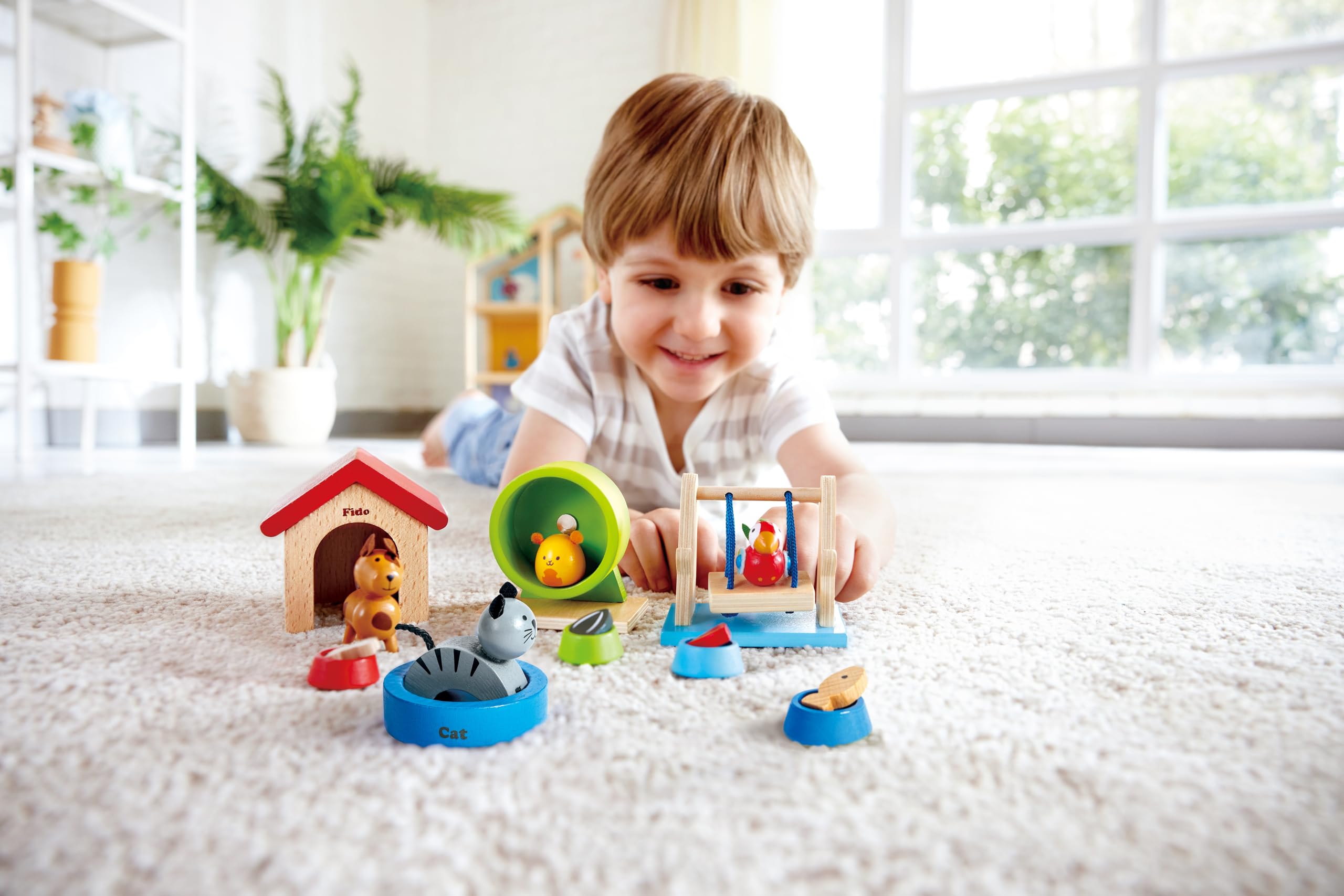 Hape Family Pets Wooden Dollhouse Animal Set 2