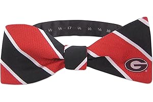 ZEP-PRO NCAA Woven Silk Repp Stripe Collegiate Logo Bow-Tie 1