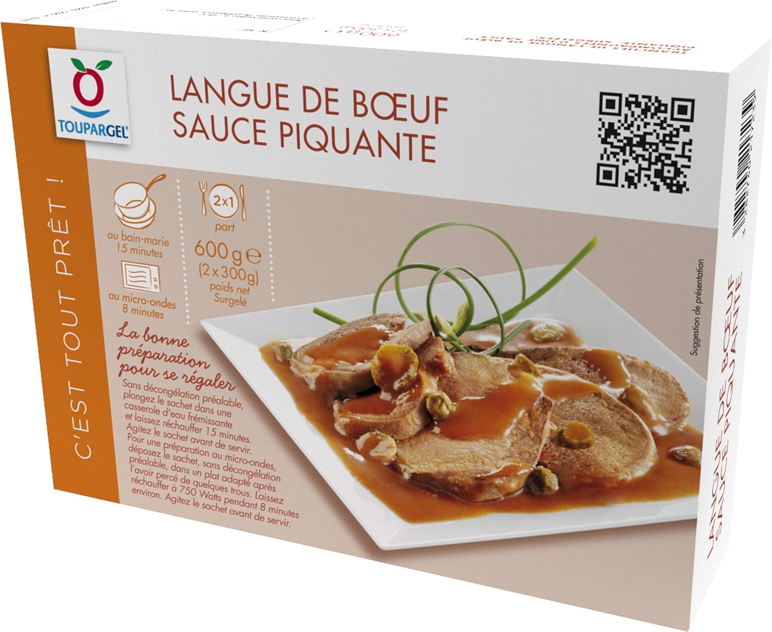 Langue De Boeuf Surgelee Sauce Piquante 2 X 300 G Amazon Fr