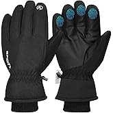 Waterproof Winter Ski Gloves, Windproof Thermal Touchscreen Gloves, Anti-Slip Snow Gloves for Men Women, Outdoor Cold Weather Gloves for Snowmobiling, Hiking, Climbing