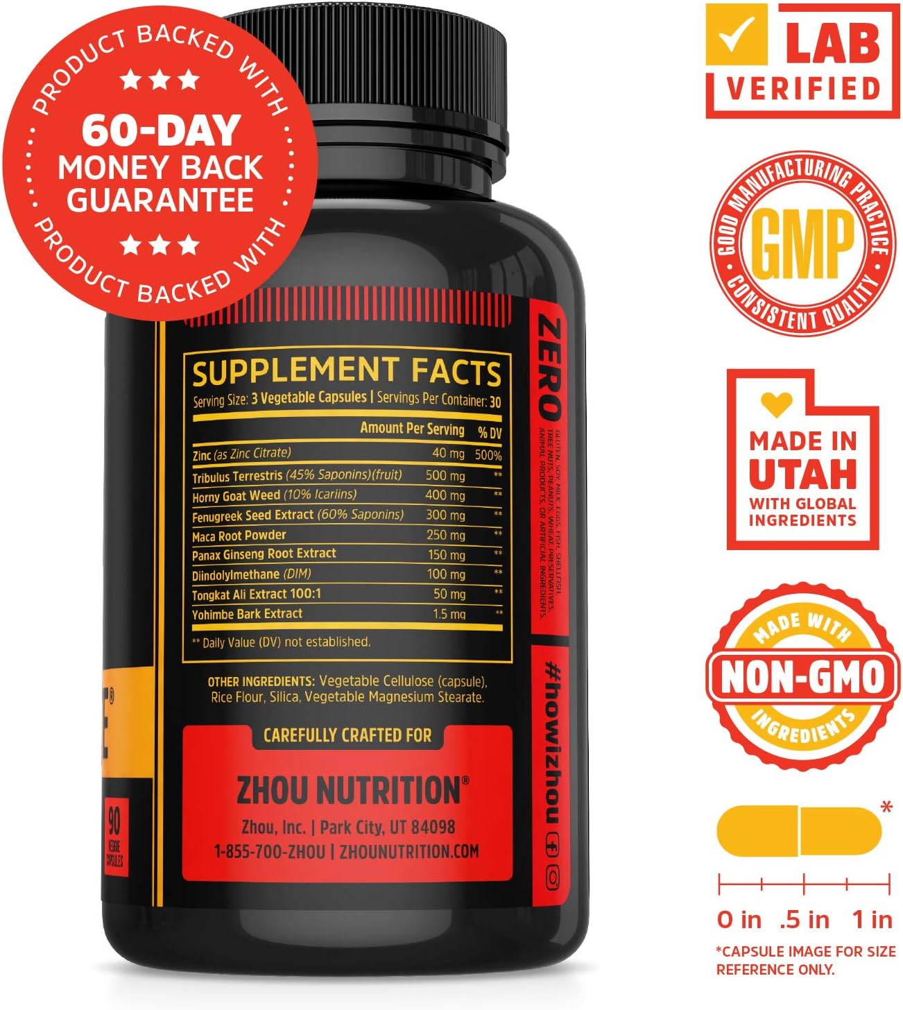 BOOST ELITE Test Booster Formulated to Increase T-Levels & Energy - 9 Powerful Ingredients Including Tribulus, Fenugreek, Yohimbe, Maca & Tongkat Ali, 90 Veggie Caps: Health & Personal Care