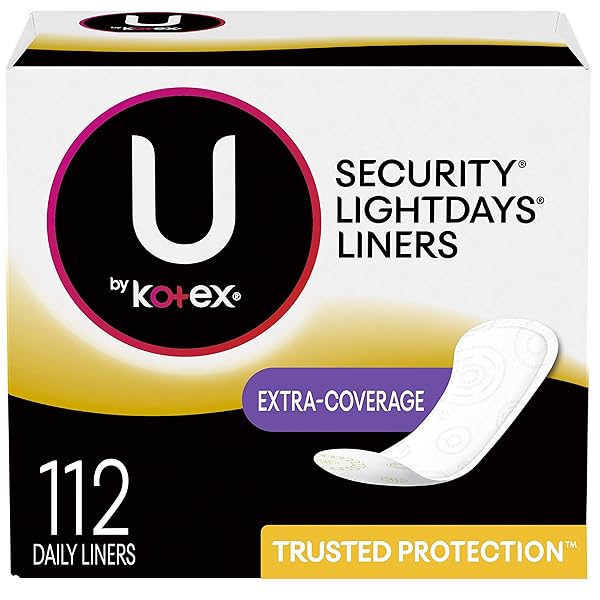 U BY KOTEX LIGHTDAYS LINERS, EXTRA COVERAGE, UNSCENTED, JUMBO PACK, 112 COUNT