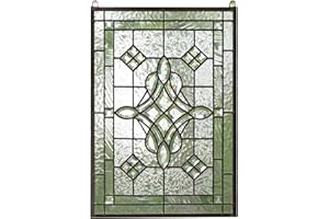 TMI ART PANEL All clear beveled glass hanging window Panel 16"x24"