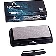 SHARPHOS Double Sided Diamond Sharpening Stone Plate Knife Sharpener Honing Polishing 6 Inch x 2.5 Inch (600/1200 Grit)