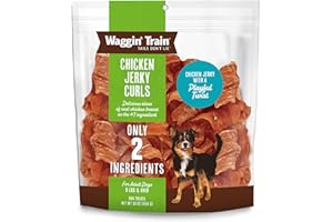 Waggin' Train Limited Ingredient, Grain Free Dog Jerky Treat, Chicken Jerky Curls - (6 Count) 3 oz. Pouch