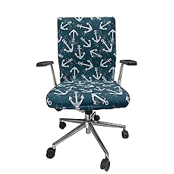 Ambesonne Nautical Office Chair Cover, Marine