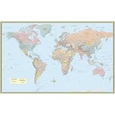 World Map Poster (32 x 50 inches) - Laminated: a QuickStudy Reference Tool