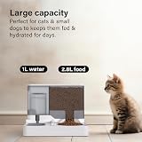 Vivo Technologies 2 in 1 Automatic Cat Feeder and Water Dispenser 3.8L Grey view 3