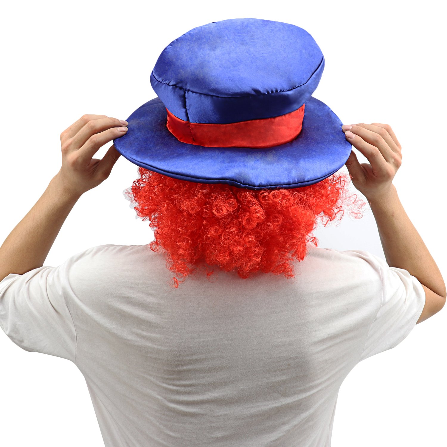 XIAO MO GU Latex Halloween Costume Mask Scary Clown Mask Red Hair Clown Halloween Decorations Masquerade Party