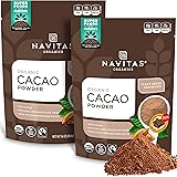 Navitas Organics Cacao Powder, 16 oz. Bags (Pack of 2) — Organic, Non-GMO, Fair Trade, Gluten-Free