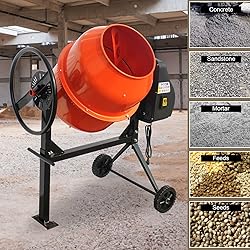 Oarlike Electric Concrete Mixer 4.2 Cu Ft Portable