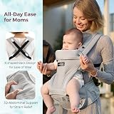 Momcozy Baby Carrier with Hip Seat Air Mesh Grey 5-36 Months 3.2-15kg view 3