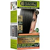 Indus Valley Damage Free Gel Hair Color | Gray Coverage of Resistant Gray Hairs - Ammonia-Free & Vegan - Hair Dye | Long Lasting Conditioning Hair | Organic Hair Dye For Women, Black 1.0,220g