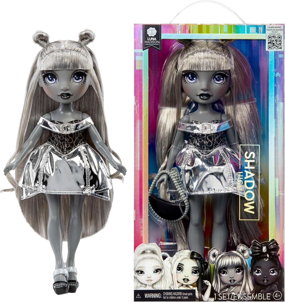 Rainbow High Shadow High Luna Madison 28cm Doll Metallic Grey Outfit Hair