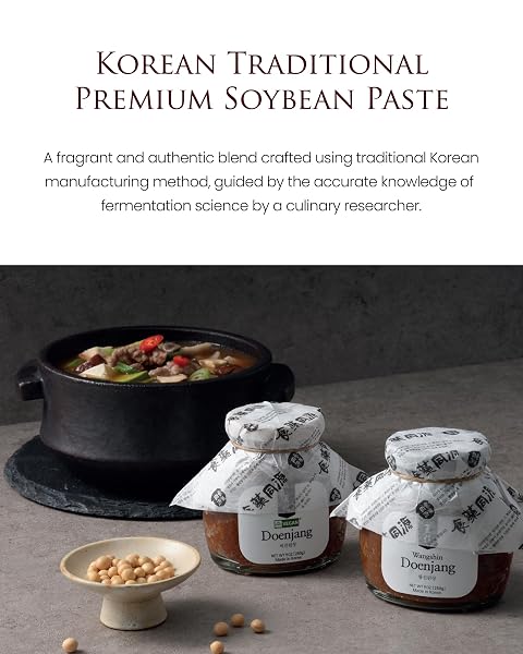 WANGSHIN PREMIUM VEGAN DOENJANG (9OZ) – GLUTEN FREE, ADDITIVES & PRESERVATIVES FREE,VEGAN CERTIFIED. AUTHENTIC TRADITIONAL KOREAN SOY BEAN PASTE.