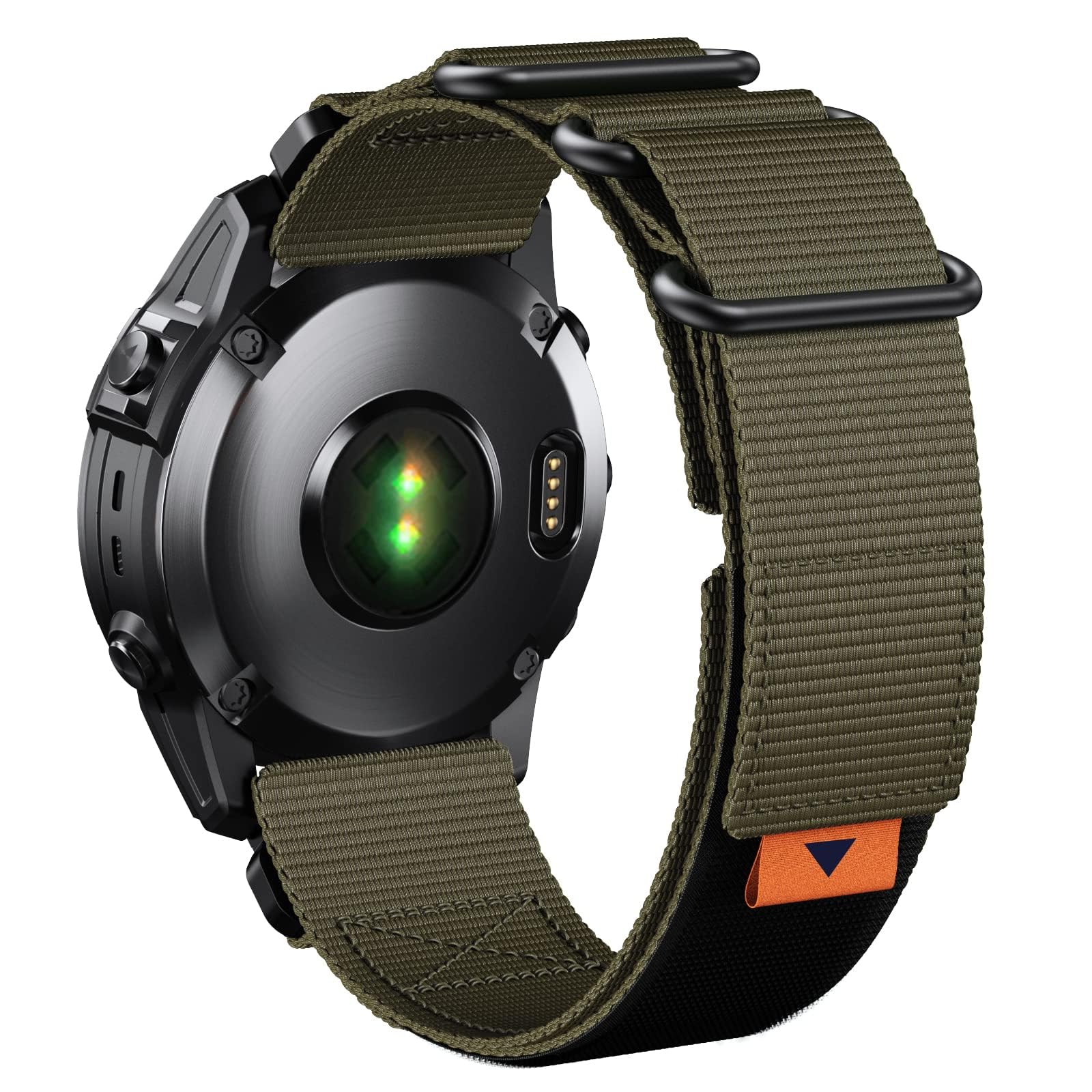 NotoCity for Garmin Fenix 6x pro/6x/7x/5x strap, Quickfit 26mm for Fenix 8 51mm/5x Plus/7x pro/3/3HR, Replacement Strap for Epix Pro 51mm/Instinct 2X/Descent Mk1/Enduro(Army green)