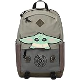 Bioworld Star Wars The Mandalorian Grogu Pouch 17" Adult Hooded Backpack