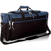 DALIX 25" Extra Large Vacation Travel Duffle Bag (Black, Grey, Navy Blue, Red, Camo)