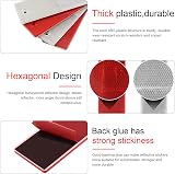 Abnaok 10pcs Self Adhesive Trailer Reflectors Rectangular 15x5cm Red Silver view 3