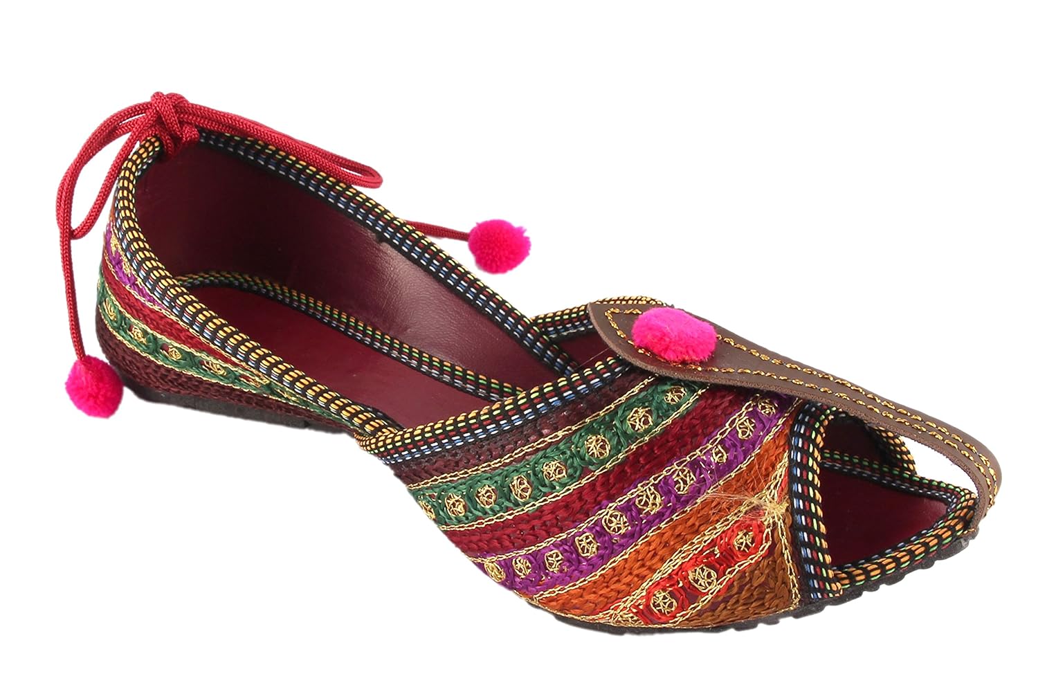shree women's pvc rajasthani jaipuri ethnic belly shoes