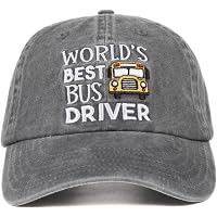 "Keep Calm I'm A Bus Driver" Funny Vintage Baseball Cap - Adjustable Cotton Washed Hat, One Size Fits Most