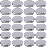 Hulless 0.5 Ounce Aluminum Tin Jar Refillable Containers 15 ml Aluminum Screw Lid Round Tin Container Bottle for Cosmetic,Lip