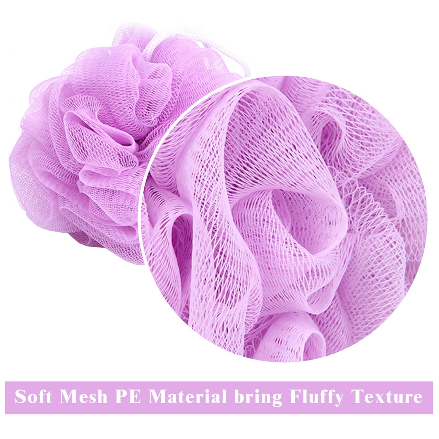 Bath Shower Sponge Loofahs [20 Pack,50g/Pcs] Bulk Assorted Colors, Mini Mesh Pouf Bath Poof Shower Ball, Mesh Bath and Shower Sponge: Beauty