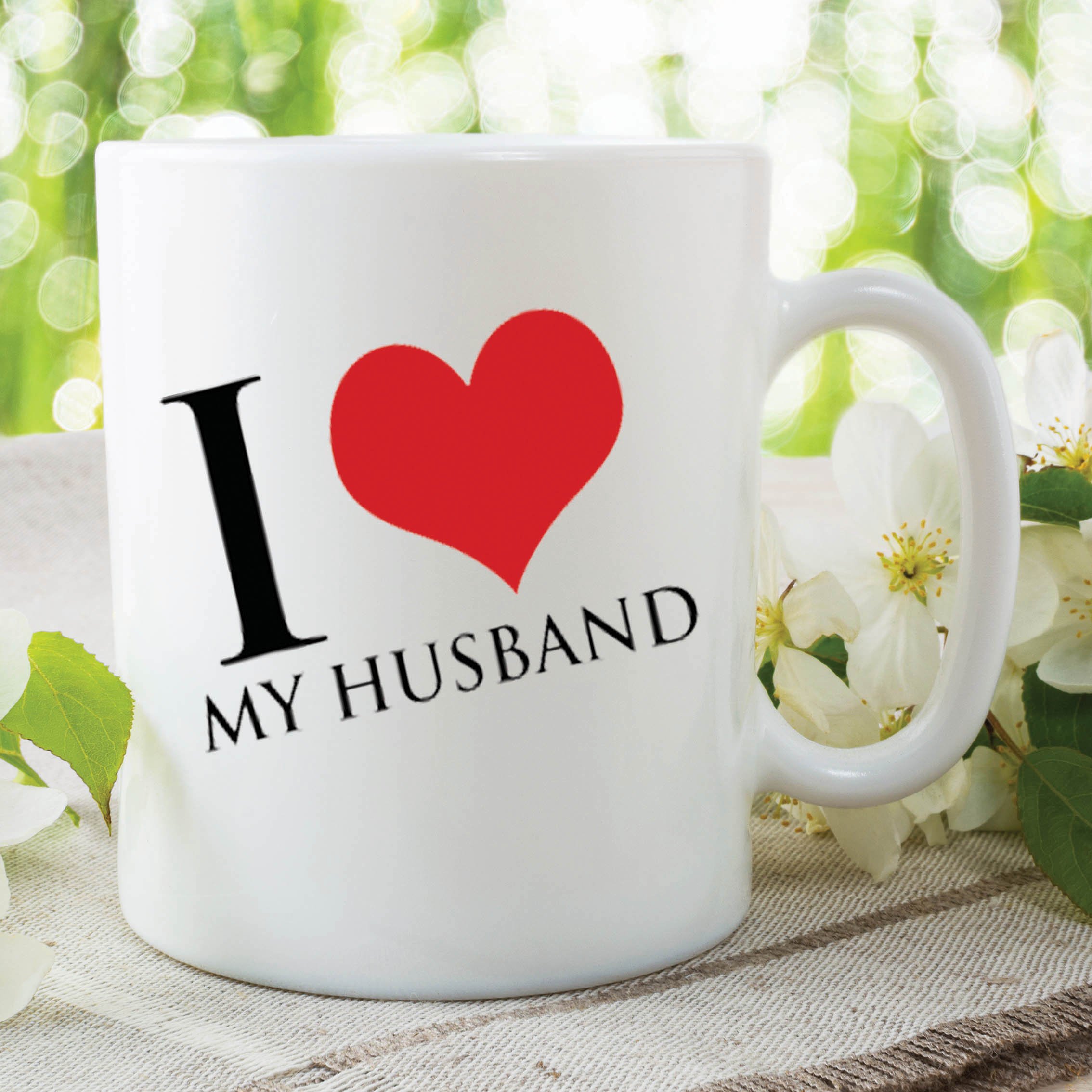 Love My Husband Mug Heart Best Friend Valentines Day Gift Wedding Cup WSDMUG315