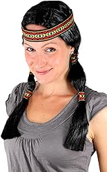 Eine echte Mähne!Perücke mit Stirnband Schwarz Extrem Lang Volumen 68381-P1 75cm