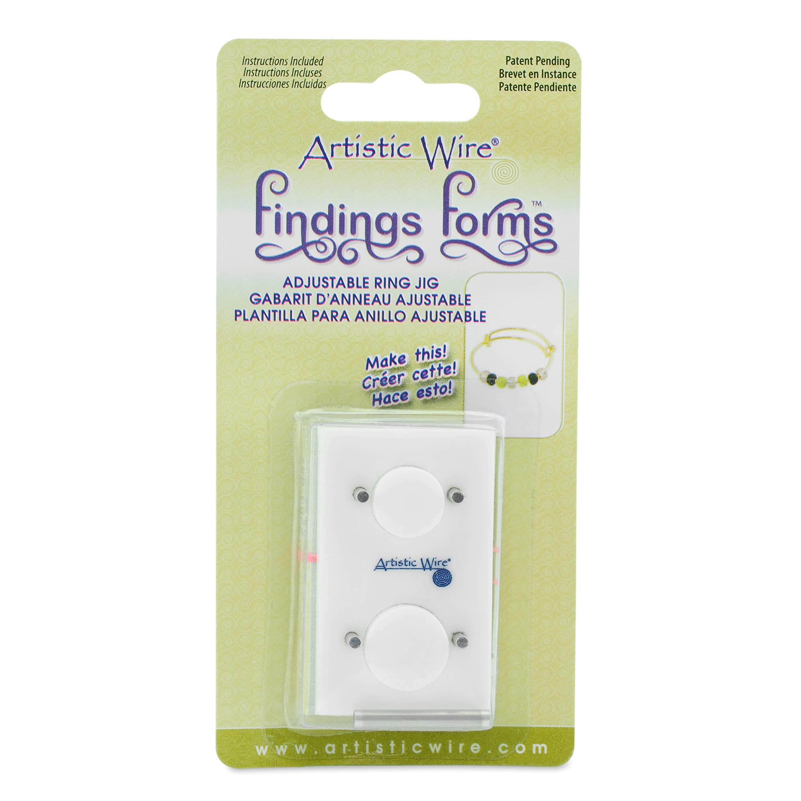 Artistic Wire Findings Forms, Adjustable Rings, 1 pc