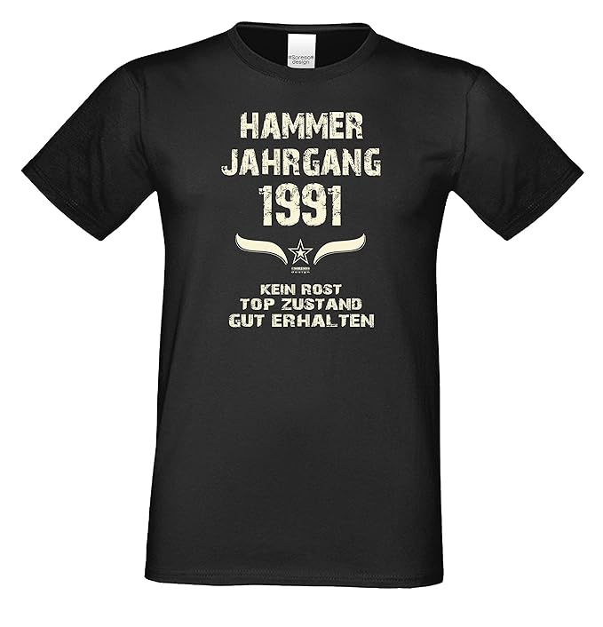 Sabuy T Shirt Hammer Jahrgang 1991 Lustiges Sprüche