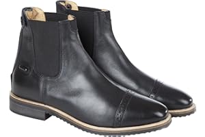 Huntley Equestrian Women's Design Adult Classic Black Leather Zipper Paddock Boot