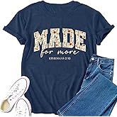VERYNEAT Christian Shirts for Women Made for More Ephesians 2:10 Shirt Bible Verse Top