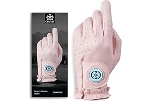 CLAPLEY GOLF CLAPLEY Women’s Golf Glove – Premium Cabretta Leather with Magnetic Ball Marker, Breathable Design, Good Elasticity, Precious Gift for Golfers, Super Soft Feel, Left and Right Hand, Secure Fit