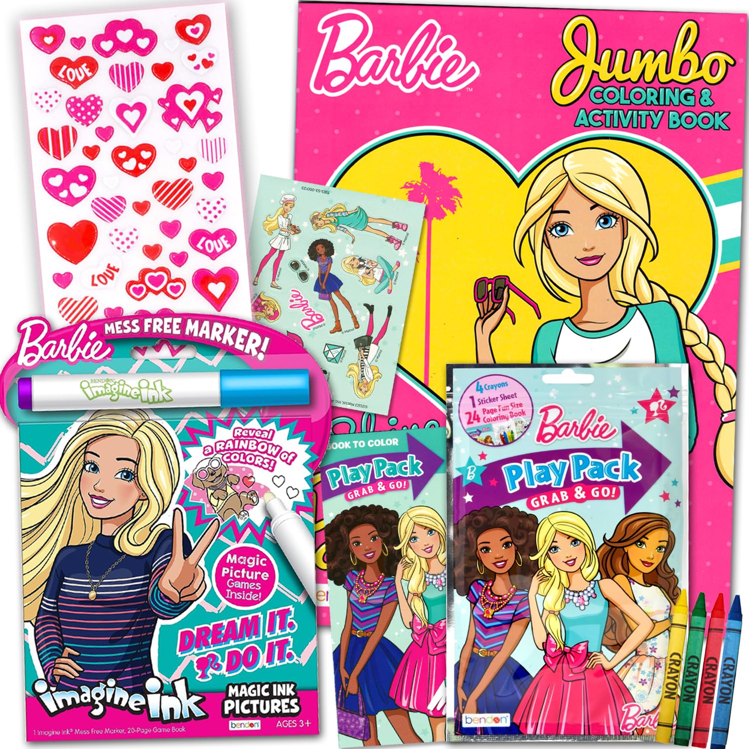 Mua Bendon Barbie Coloring Book Set for Kids - Includes Imagine Ink ...
