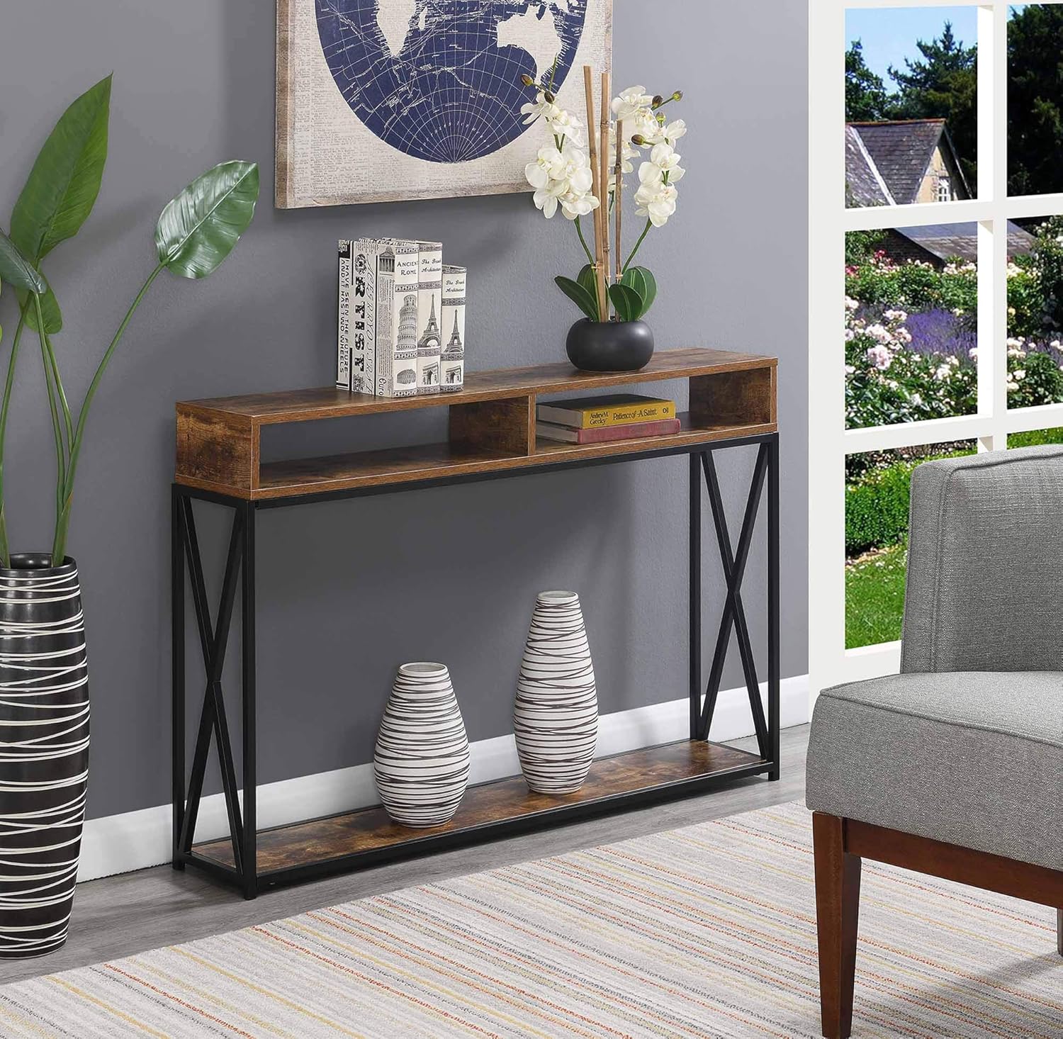 Best Convenience Concepts Tucson Deluxe 2-Tier Console Table