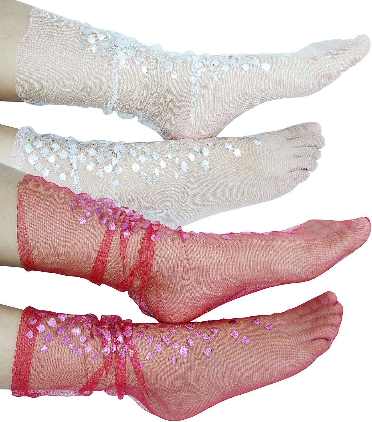 Fashion Sweet Looser Finery Flattering Ultrathin Transparent Silken Sheers Lace Mesh Anklet High Slouch Socks