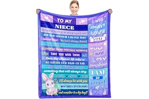 INXENG Niece Gifts from Auntie, Niece Gifts Blanket, Gifts for Nieces from Aunt, Niece Birthday Graduation Gifts, Niece Gifts from Aunt, Niece Birthday Gifts, for Niece, 50"X60"