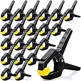 20 Pack Spring Clamps, Heavy Duty Plastic Woodworking Clamps &amp; Multi-Use Hanging Clips for Balloon Arch Clips, Tarp Clips &amp; Backdrop Holder, Durable Hand Tool Kit