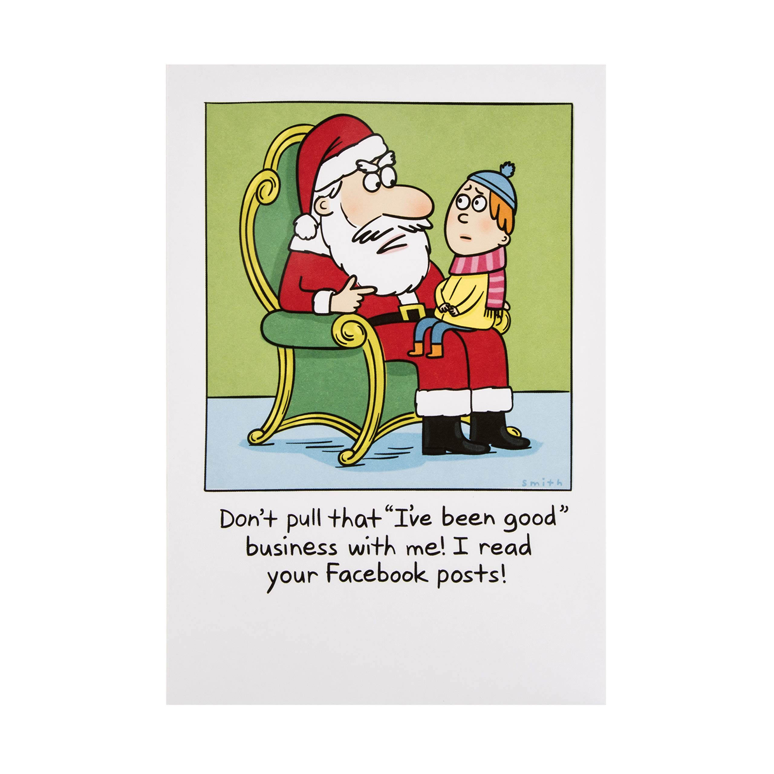 Christmas Card for Any Recipient from Hallmark - Shoebox Collection Humour Design - Santa Cartoon