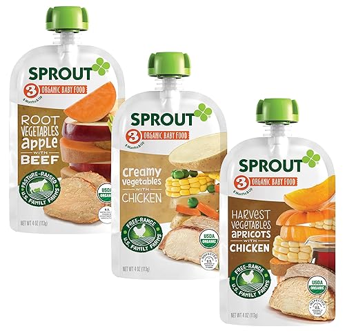 Sprout Organic Baby Food, Stage Pouches, Root Veg Beef, Creamy