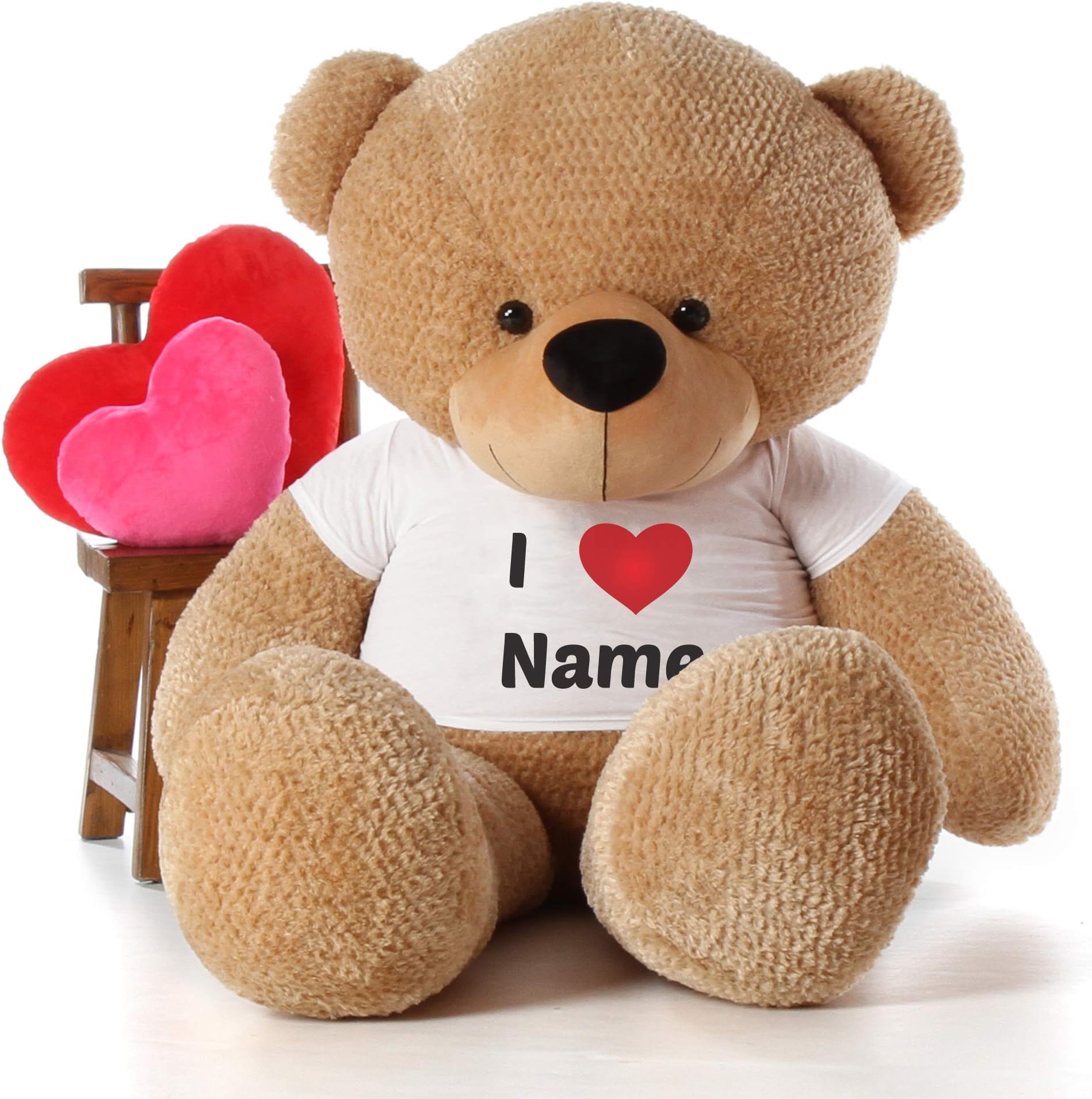 Giant Teddy Brand Premium Quality Super Soft Personalized Teddy Bear Gift Package (6 Foot Life Size Giant Amber Cuddles)
