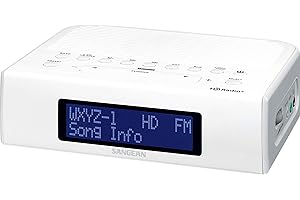 Sangean HDR-15 HD Am/Fm-Rbds Digital Tuning Clock Radio with USB Phone Charging, White (B07T7T6NKL)