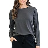Cozy Earth Women's Pullover Crew - Made from Viscose from Bamboo, Ultra-Soft, Temperature Regulating
