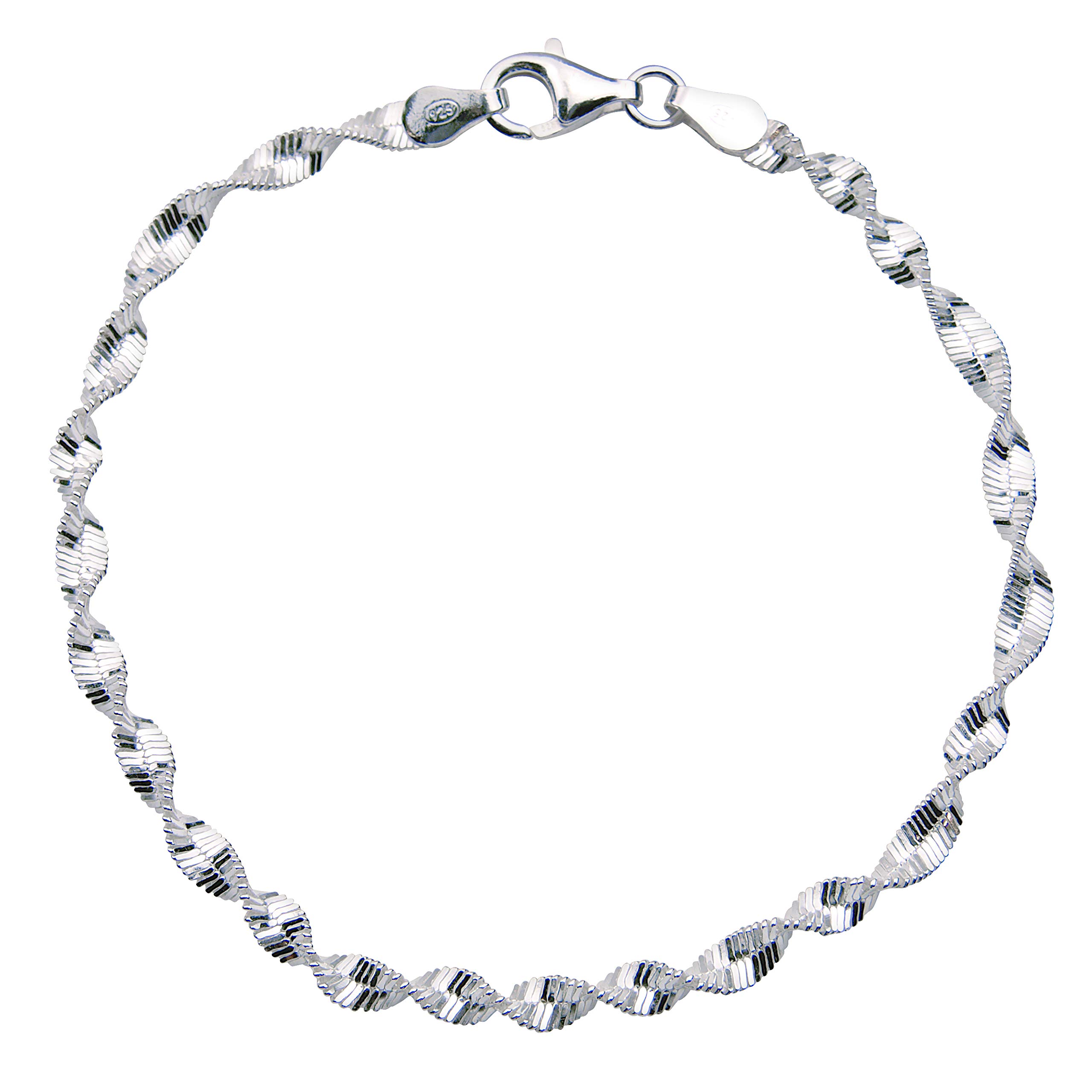 The Chain Company - Italian Twist Sterling Silver 7.5" Inch 19.5cm Bracelet