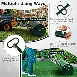 Goplus Lawn Roller, Push/Tow-Behind Lawn Roller, 30