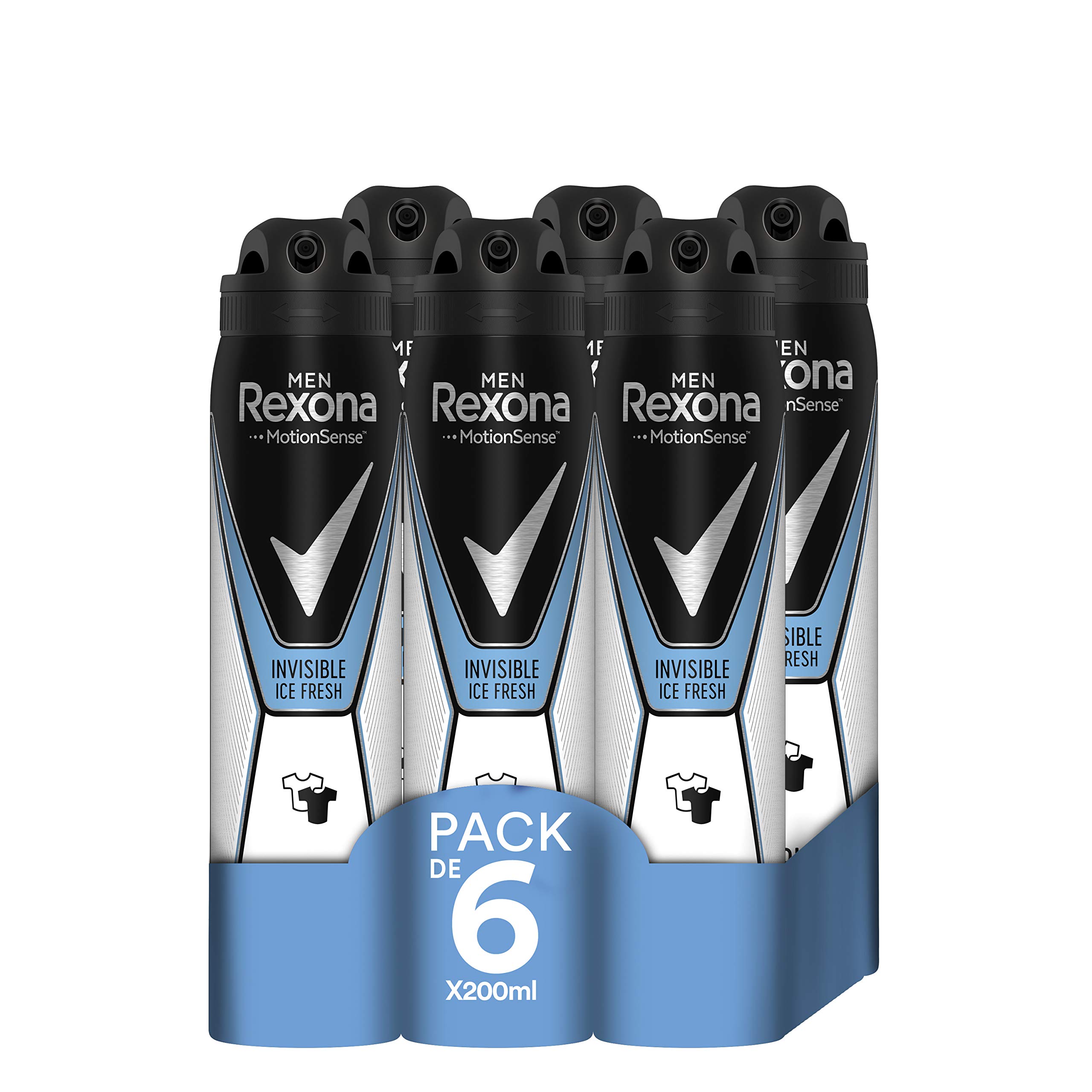 6 desodorantes 200ml Rexona Men